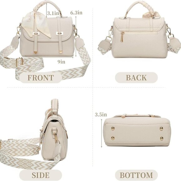 Crossbody Bags for Women Soft Leather Purses Top Handle Handbags for Travel Desi - Picture 3 of 7